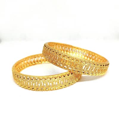 Gold plated bangle set for brides and women