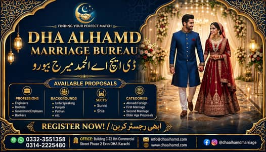 Marriage Bureau Services, Online Rishta Services, Abroad Proposals