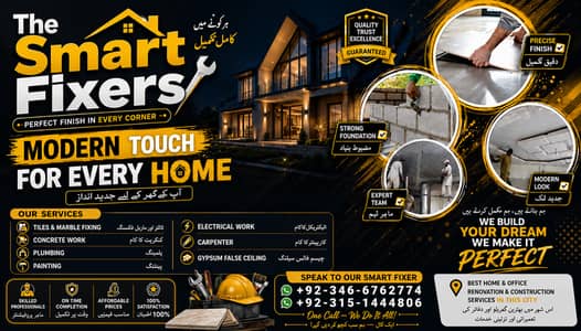 House Construction & Renovation Services | Grey Structure, Finishing