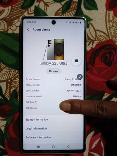 galaxy Samsung S25 Ultra good condition big boxer
