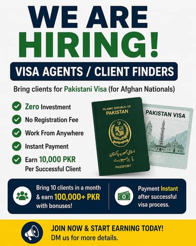 WE ARE HIRING VISA AGENTS