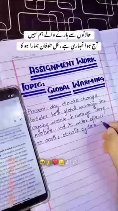Allama Iqbal Open Univeristy Hand Writting Assignment Work