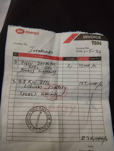 itel battery for sale 2.5kw