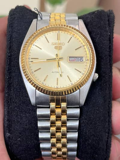 ventage seike 5 men's automatic watch fluted bazel