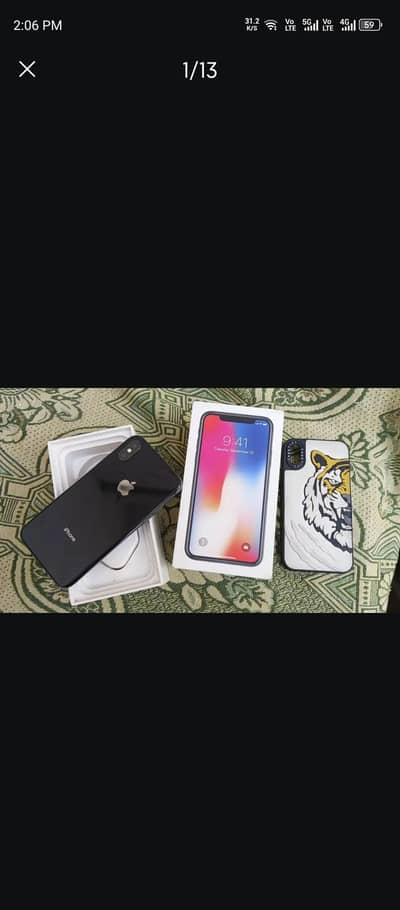 Eid offer iphone x 64gb PTA box charger