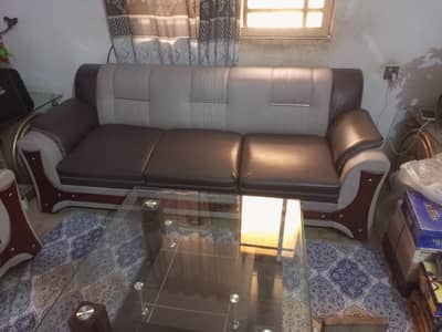 leather seven sitters sofa for sale . (urgent sale)