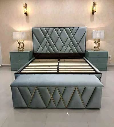 Double bed / bed set / wooden bed / bed / Furniture / King size bed