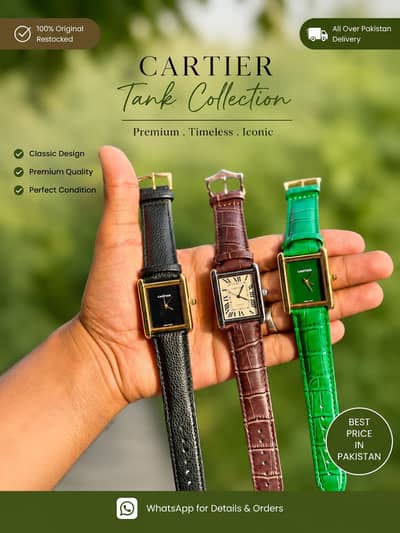 ⌚ Cartier Tank Watches – Premium Luxury Collection