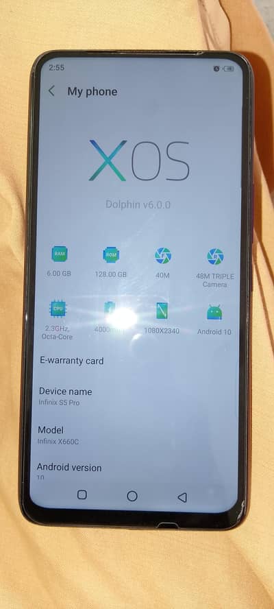Infinix s5pro panel original  6+128