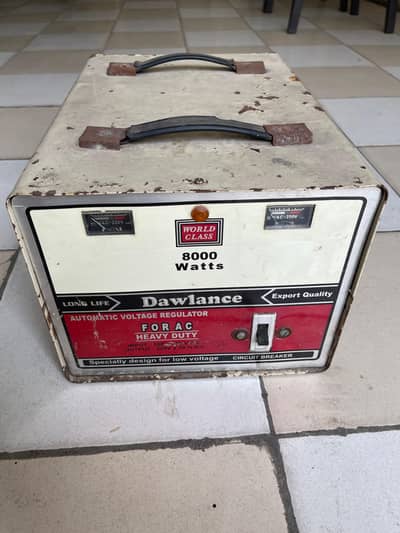 Dawlance 8000 Watts Automatic Voltage Regulator Stablizer. 100% Worki