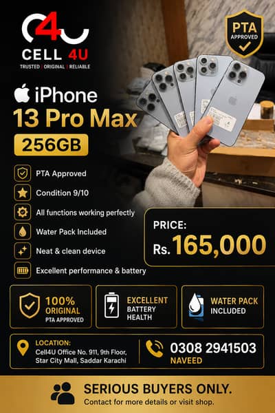 Apple iPhone 13 Pro Max 256GB PTA Approved 9/10 | Iphone 13 Pro Max