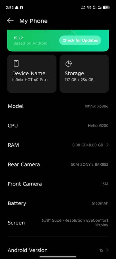 Infinix Hot 60 Pro Plus 10/10
