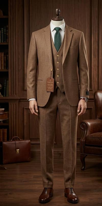 Brown Three-Piece Suit