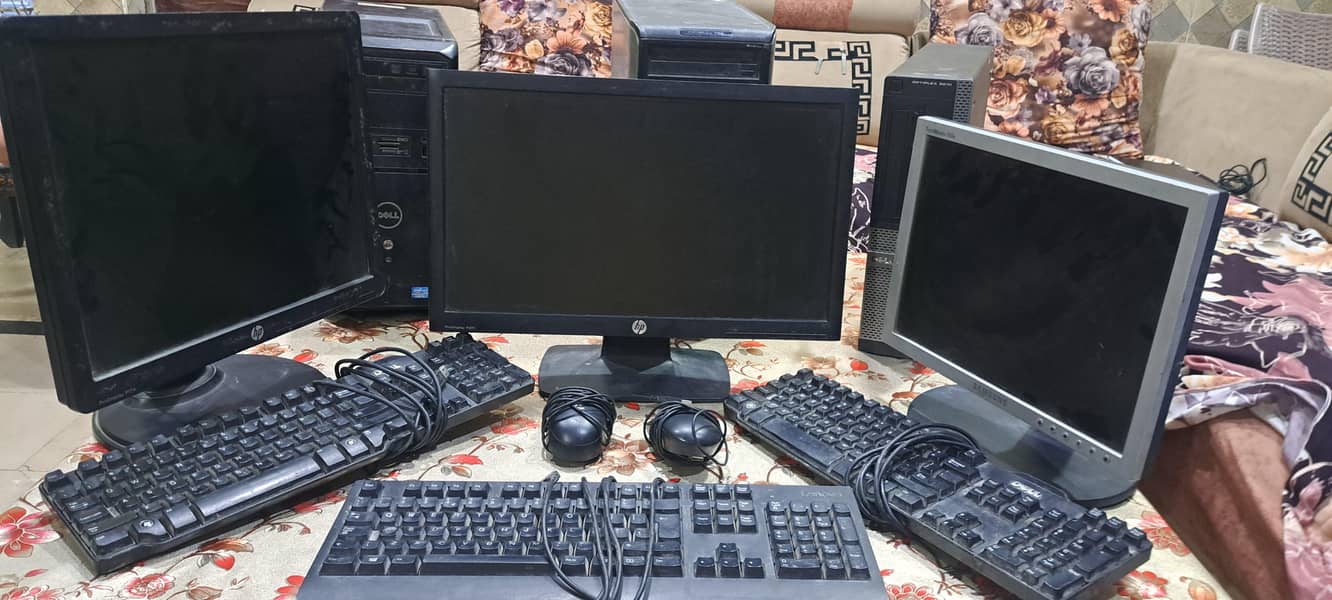Complete Computer Setup, 3PCs + 3 Moniter + Accessories 0