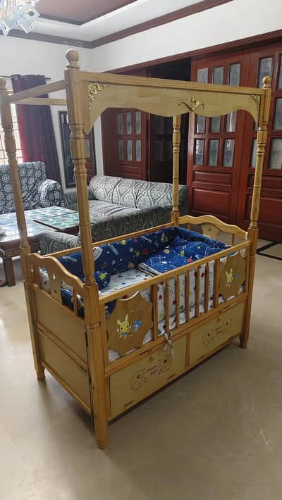 Baby cot | kids crib | baby bed | wooden cot with Accessories | Cot