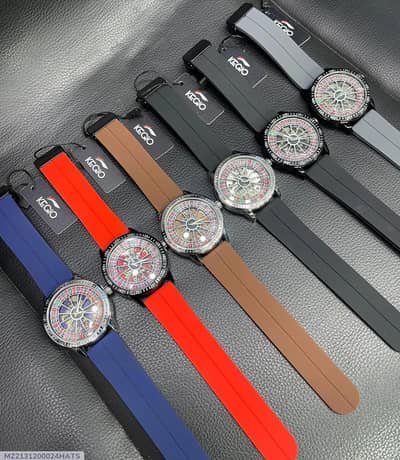 Roulette dial watches black blue cash on deleviry