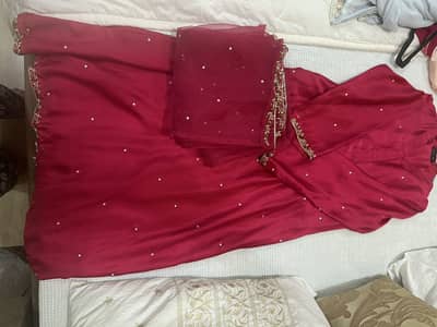 Pink silk suit
