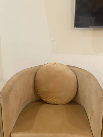 Room chair in golden golden