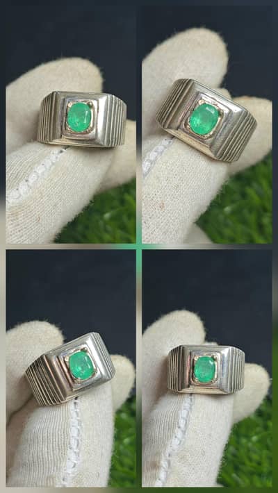 Natural Chatral emerald ring