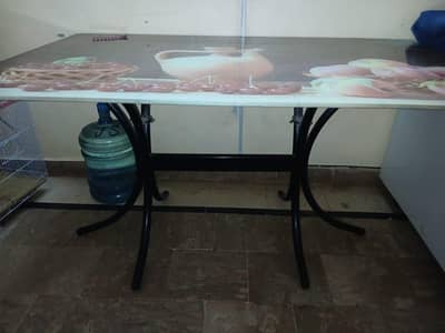Glass table and SS Chairs