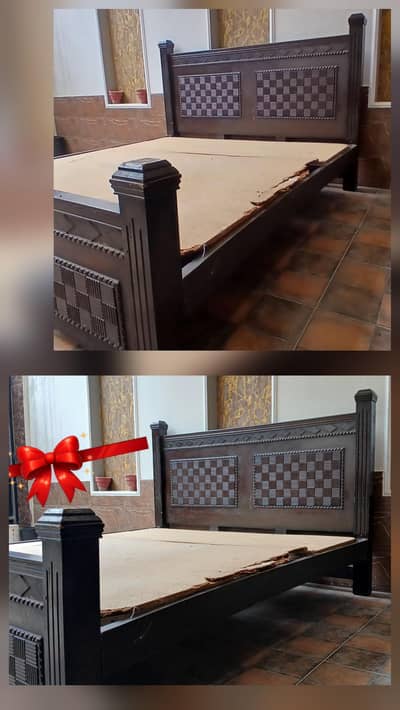 Wooden Chinioti Bed Luxury