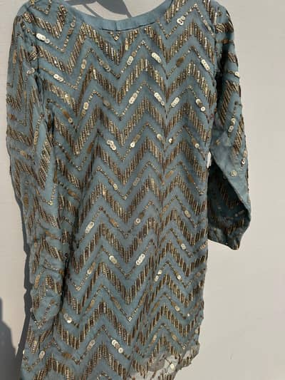 3 piece embroidered dress