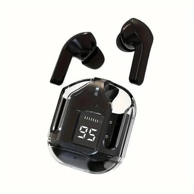 Digital display stereo sound wire less airbuds