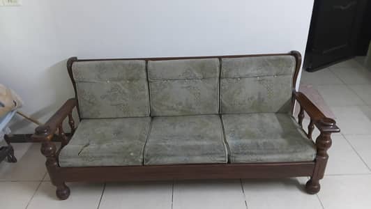 wooden sofa