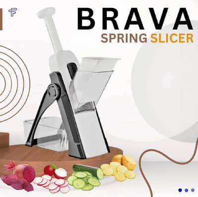 Brava Spring Slicer Vegetables & Fruits Cutter Meal Prep & More.