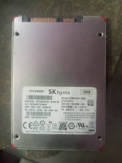 Sk hynix 128 GB SSD all ok  100℅ ok work metal body fast speed