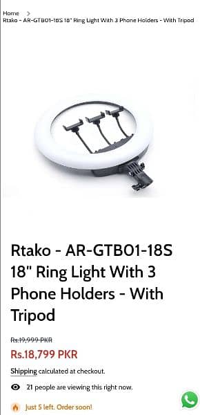 The F-450 LED Soft Ring Light is a professional-grade 18-inch