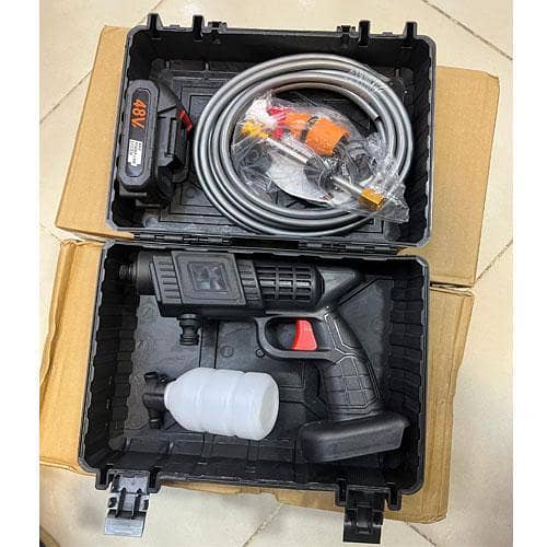 Cordless Pressure Washer, Pressure Water Spray Gunn, 48V Lithium Battery Lasts for 60 Min with Fully Charged, Portable High Pressure Car Washer for Car/Fence/Wall/Deck Cleaning