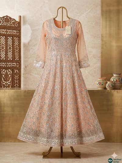Maria-B style Tea Pink Heavy Embroidered Maxi