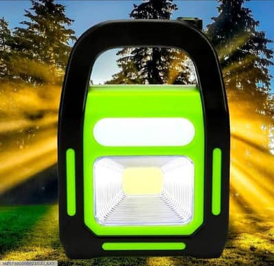 solar LED work light green Black Rechargeable