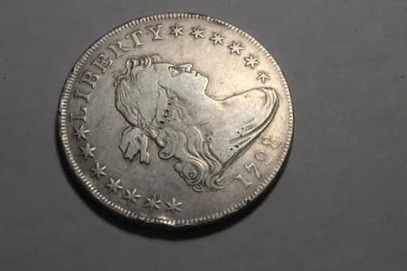 USA ANTIQUE 1798 LIBERTY DOLLAR OLD COIN, USA RARE COIN, HISTORIC COIN