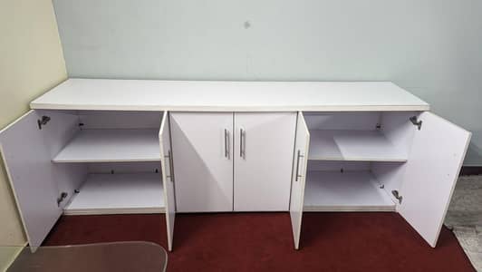 White storage cabnits for office use