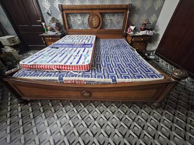 bed and dressing