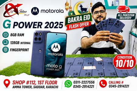 Motorola Moto g Power 5g (2025) 128/24 Sim Lock Phone Pubg Tiktok live