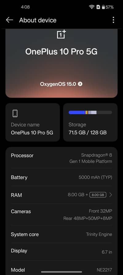 OnePlus 10pro 5G