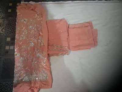 want to sake urgent  shifon (pure ) embroidered  ladies suit