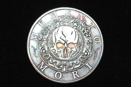 USA MEMENTO MORI 1888 CARPE DIME OLD COIN, USA RARE DEATH D DAY COIN