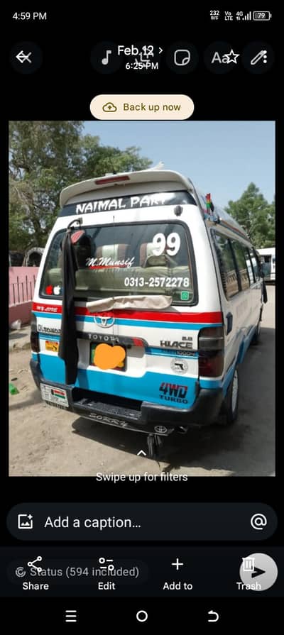 Toyota Hiace 1992  ( Panjab multan registration)