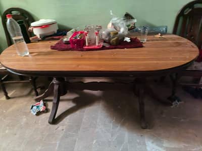 wooden dining table