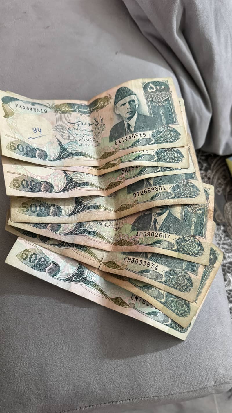 500 Ruppee notes 4