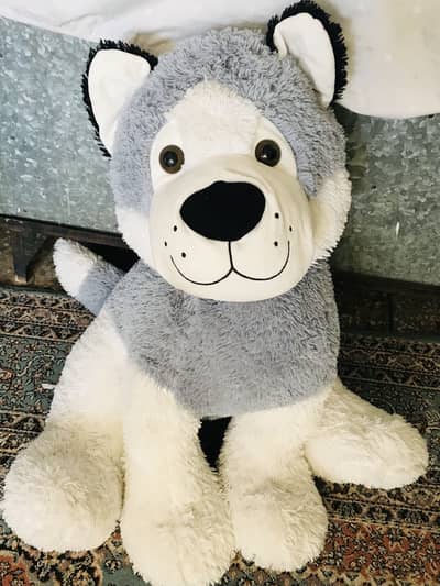 imported Grey and White Stuffed bot- Excellent Condition