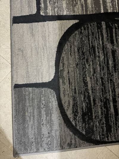 Black and grey colour carpet