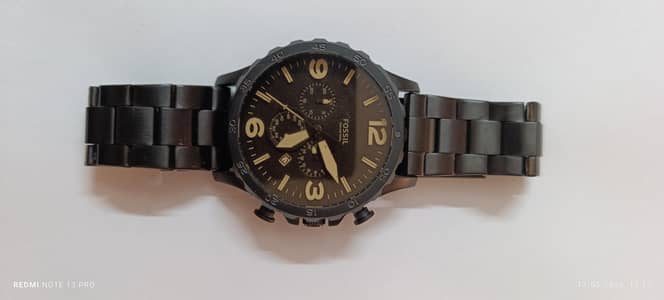 The Fossil JR1356 (50mm black stainless steel chronograph)