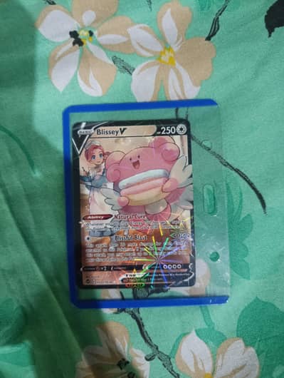 Rare Blissey Pokémon card in Protective Sleeve 