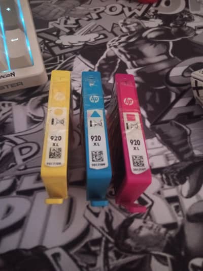 920xl all three cartridges - yellow - blue - pink - Hp orignal not use