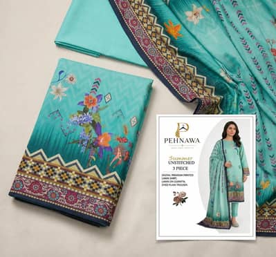 Pehnawa 3 piece suit in premium lawn quality